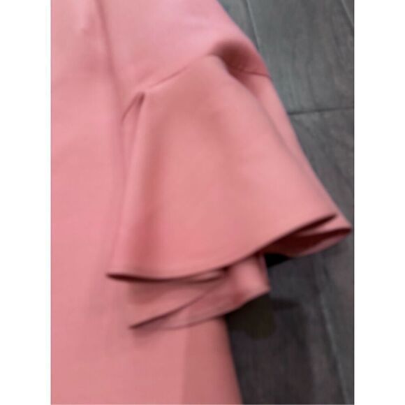 VALENTINO Pink Crêpe Couture Bell Sleeve Dress Sz 6 Like New - Picture 11 of 12